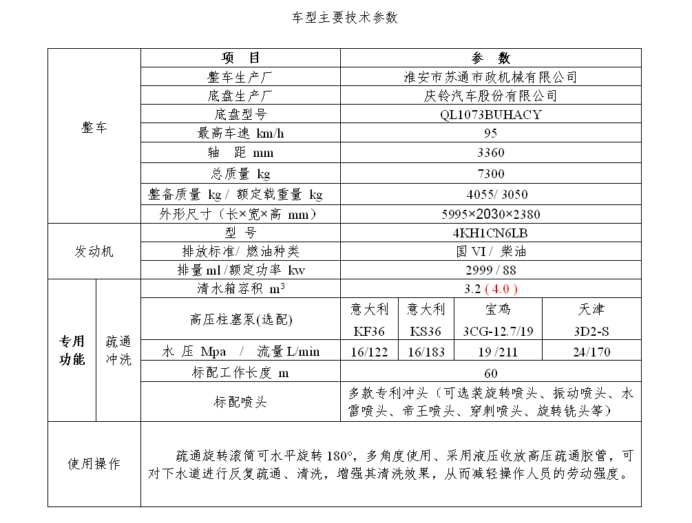 下水道疏通清洗車(chē)